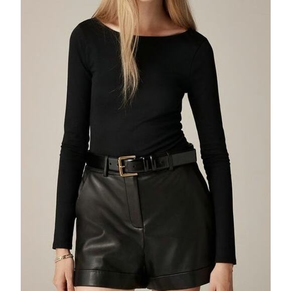 J. Crew Scoopback Bodysuit in Stretch Cotton Blend Size L NWT - Picture 1 of 8